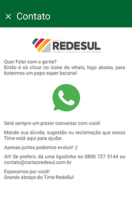 Imagem 6 - App Cartão RedeSul